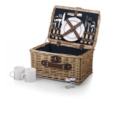 Picnic Time Catalina Dahlia Wood Picnic Basket