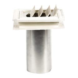 Builders Edge 4 in. W White Copolymer Exhaust Vent