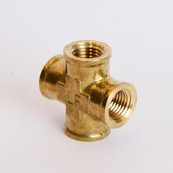 ATC 1/4 in. FPT 1/4 in. D FPT Brass Cross