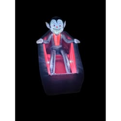 A Holiday Company 6 ft. LED Animated Rising Vampire in Coffin Inflatable