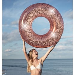 PoolCandy Rose Gold PVC Inflatable Pool Float Tube