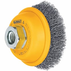 DeWalt 3 in. D X 5/8-11 in. Crimped Carbon Steel Cup Brush 14000 rpm 1 pk