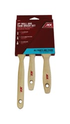 Ace  1, 1-1/2 and 2 in. W Medium Stiff  Assorted  Trim Paint Brush Set 