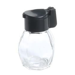 Fox Run Black/Clear/White Glass/Plastic Salt and Pepper Shaker