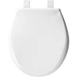 Mayfair by Bemis Affinity Slow Close Round White Plastic Toilet Seat