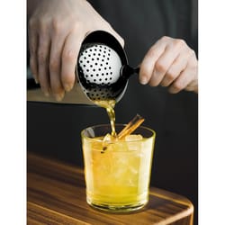 Final Touch Black Stainless Steel Julep Strainer