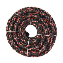 Koch 3/8 in. D X 50 ft. L Black/Orange Twisted Polypropylene Rope