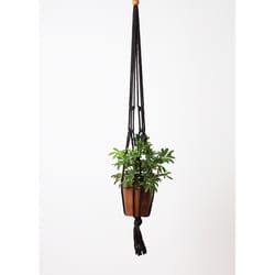 Primitive Planters Black Macrame 30 in. H Plant Hanger 1 pk
