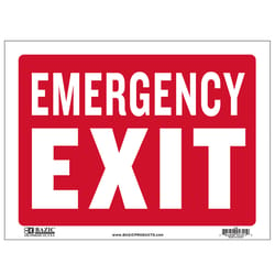 Bazic Products English White Caution Sign 9 in. H X 12 in. W