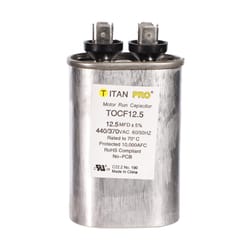 Titan Pro 12.5 MFD 440 V Oval Run Capacitor