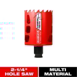Diablo Snap-Lock Plus 2-1/4 in. Carbide Tipped 2-3/8 in. L X 3/8 in. D Hole Saw