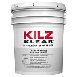 KILZ Klear Clear Flat Water-Based Styrene Acrylic Copolymer Primer and Sealer 5 gal