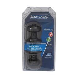 Schlage Plymouth Aged Bronze Privacy Lockset 1-3/4 in.