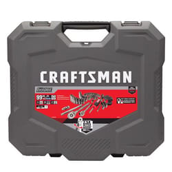 Craftsman OVERDRIVE 1/4 and 3/8 in. drive Metric/SAE 6 Point Mechanic's Tool Set 99 pc