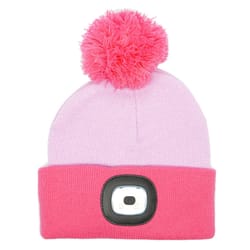 Night Scope Night Owl Rechargeable LED Pom Hat Pink Kid's