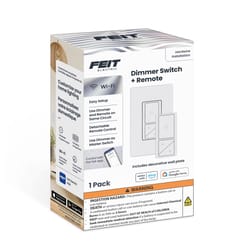 Feit White 200 W Paddle Smart-Enabled Dimmer Switch w/Remote Control 1 pk