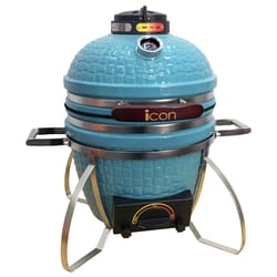 Icon CG101 Charcoal Kamado Grill and Smoker Teal