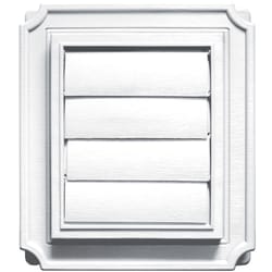 Builders Edge 8 in. H X 7 in. W White Vinyl Exhaust Vent