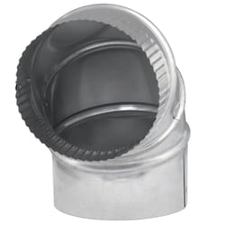 Imperial 5 in. D X 5 in. D Adjustable 90 deg Galvanized Steel Furnace Pipe Elbow