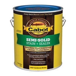 Cabot Low VOC Semi-Solid Cordovan Brown Oil-Based Deck and Siding Stain 1 gal
