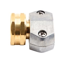 Gilmour 5/8 & 3/4 in. Brass/Zinc Threaded Female Clamp Coupling