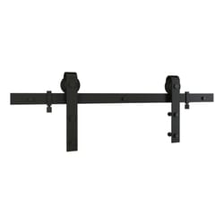 National Hardware Classic 72 in. L Matte Black Steel Barn Door Hanger Kit 1 pc