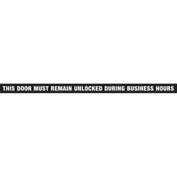 HILLMAN English Black Notice Decal 1.5 in. H X 28 in. W