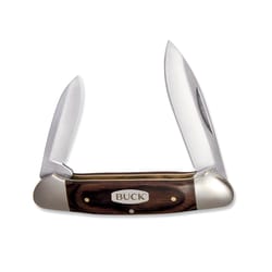 Buck Knives Brown 420J2 Stainless Steel 3.63 in. Canoe Pocket Knife