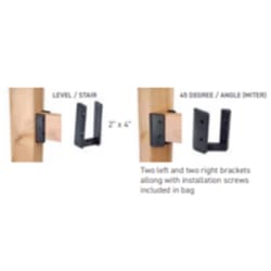 Fortress Building Products Balusters 3/4 in. H X 3/4 in. W X 4 in. L Plastic Angle Bracket Kit