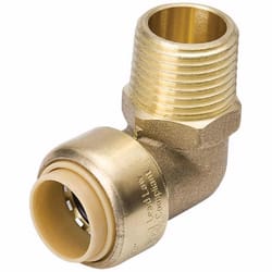 BK Products Proline Push to Connect 1/2 in. PTC X 1/2 in. D MPT Brass 90 Degree Elbow