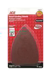 Ace  Mouse  5 in. L x 3-1/2 in. W Assorted Grit Aluminum Oxide  Mouse Sandpaper  5 pk 