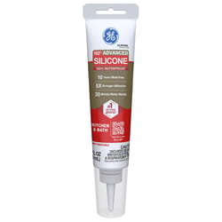 GE Advanced Almond Silicone 2 Kitchen and Bath Caulk Sealant 2.8 oz