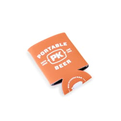 PK Grills Orange BPA Free Logo Beverage Koozie