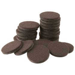 Softtouch Felt Self Adhesive Protective Pad Brown Round 1.5 in. W X 1.5 in. L 24 pk