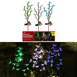 Alpine Solalris Multicolored Plastic 38 in. H Flowering Tree Branch Solar Garden Stake