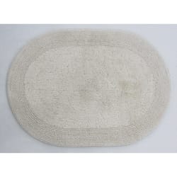 Grund America Puro 34 in. L X 21 in. W Panna Cotta Cotton Bath Rug