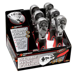 Performance Tool 1/4 and 3/8 in. drive Dual Drive Ratchet 72 teeth