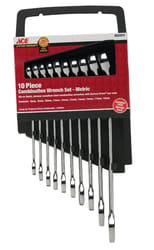 Ace Metric Wrench Set 5.53 in. L 10 pc