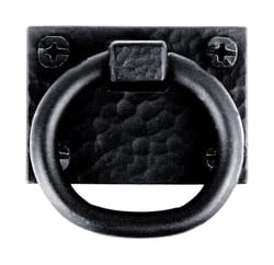 Acorn Ring Pull Square Cabinet Pull Ring Iron Black Black 1 pk