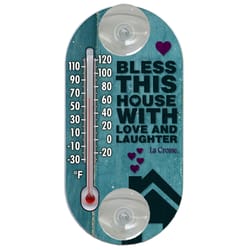 La Crosse Technology Window Thermometer Plastic Assorted 5.5 in.
