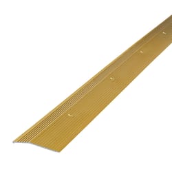 M-D BUILDING PRODUCTS 0.375 in. H X 2 in. W X 72 in. L Prefinished Satin Brass Aluminum Carpet Trim
