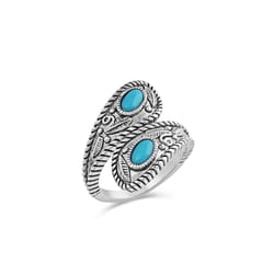 Montana Silversmiths Women's Balancing the Whole Silver/Turquoise Ring Water Resistant One Size Fits