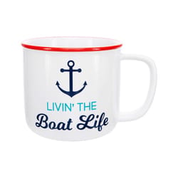 Pavilion We People 17 oz White BPA Free Boat/Anchor Mug