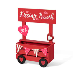 Glitzhome Kissing Booth Table Decor MDF Wood 1 pk