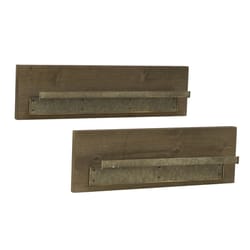 Tripar 7 in. H X 4.5 in. W X 25.88 in. L Rustic Metal/Wood Shelves