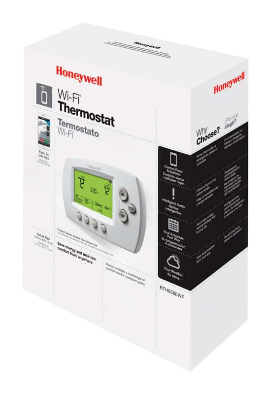 Honeywell Built In WiFi Heating and Cooling Push Buttons Programmable