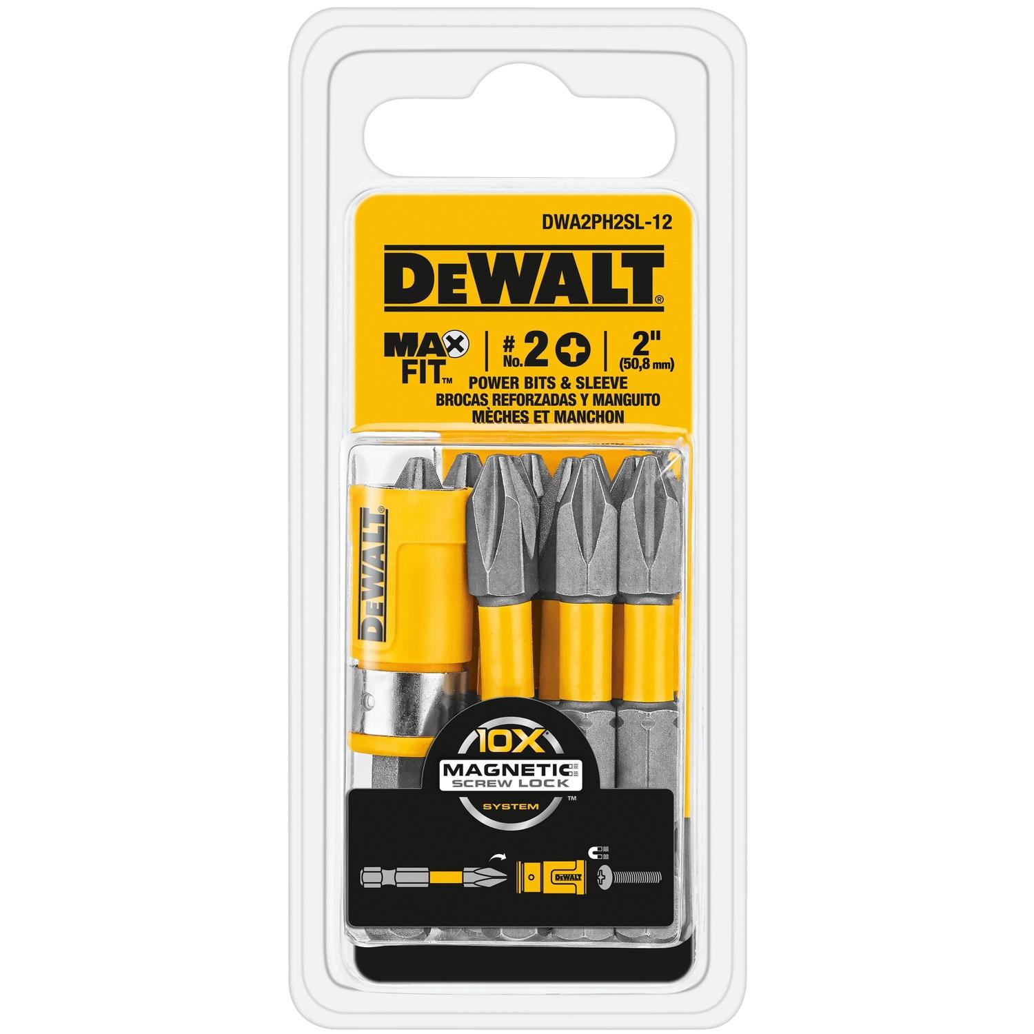 DeWalt Max Fit Phillips #2 X 2 in. L Screwdriver Bit Set Steel 5