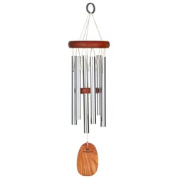 Woodstock Chimes Brown/Silver Aluminum/Wood 16 in. Wind Chime