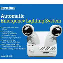 Universal Dusk to Dawn Battery Powered LED White Emergency Light