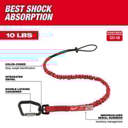 Milwaukee Nylon/Stainless Steel Red Locking Tool Lanyard 1 pk